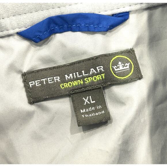 Peter Millar Pullover Windbreaker Mens Size XL Blue SMU Mustangs Logo 1/2 Zip - Picture 6 of 8